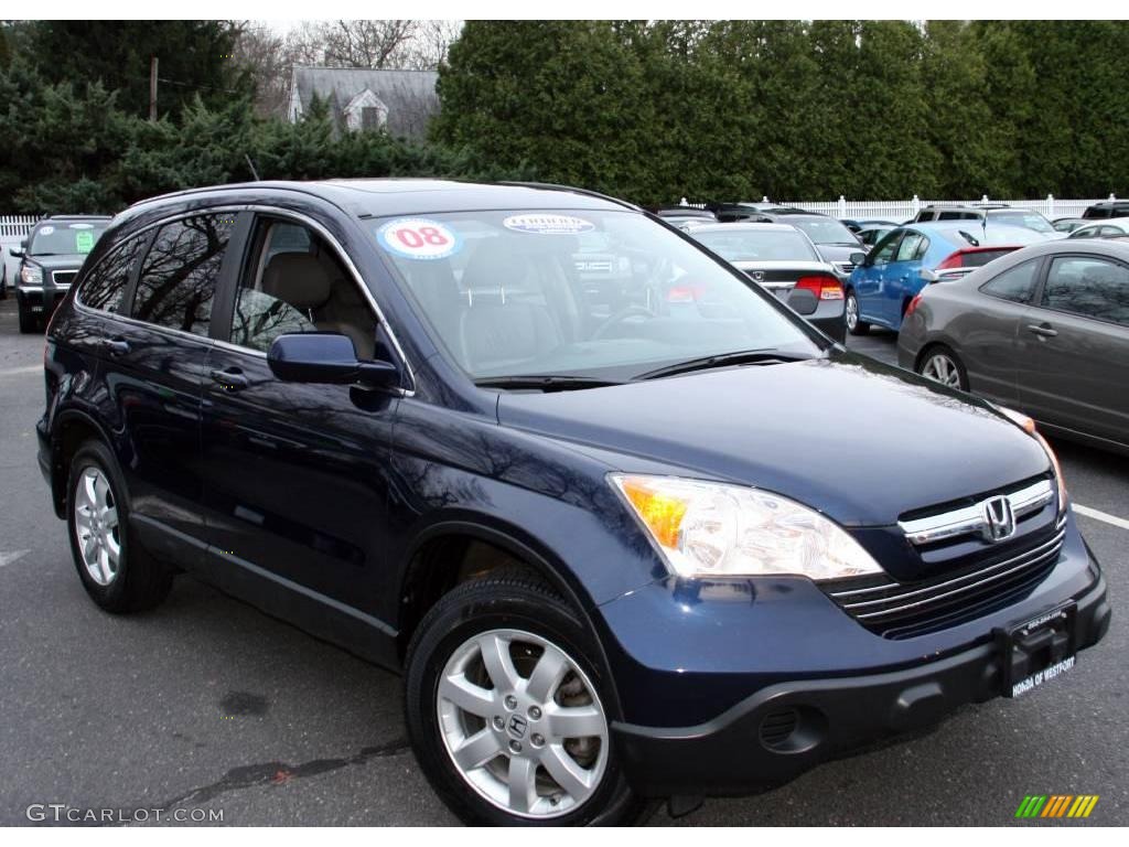 2008 CR-V EX-L 4WD - Royal Blue Pearl / Gray photo #3