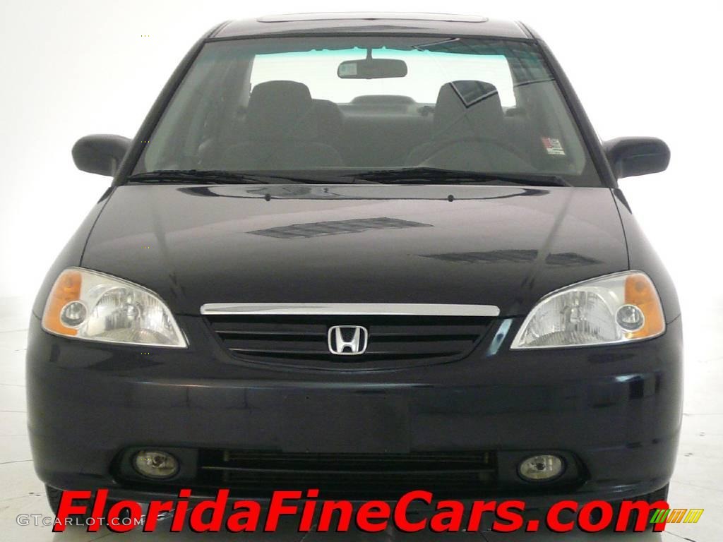 2001 Civic EX Sedan - Nighthawk Black Pearl / Gray photo #5