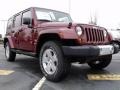 2010 Red Rock Crystal Pearl Jeep Wrangler Unlimited Sahara 4x4  photo #4