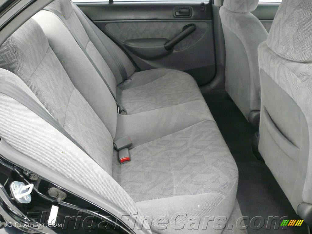 2001 Civic EX Sedan - Nighthawk Black Pearl / Gray photo #15