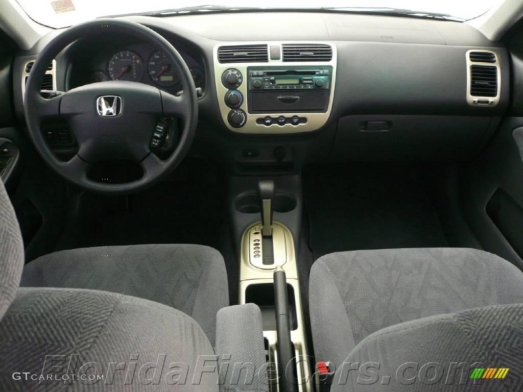 2001 Civic EX Sedan - Nighthawk Black Pearl / Gray photo #16