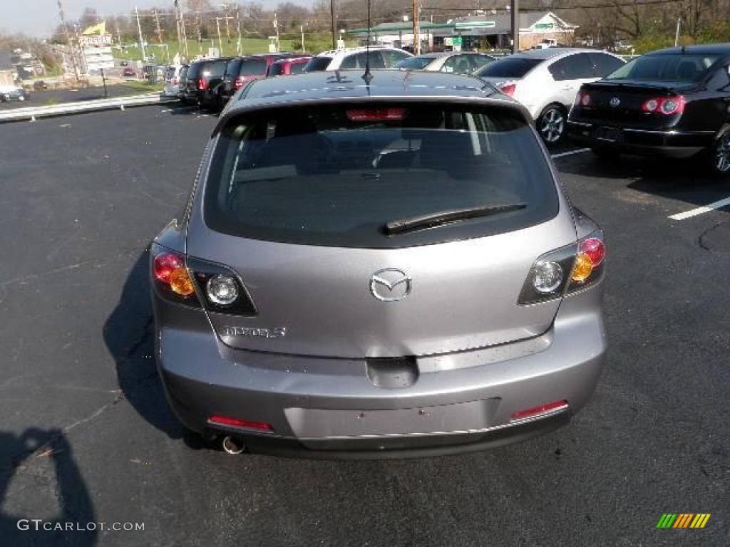 2004 MAZDA3 s Hatchback - Titanium Gray Metallic / Black/Red photo #5