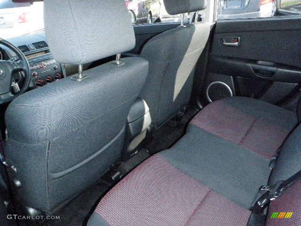 2004 MAZDA3 s Hatchback - Titanium Gray Metallic / Black/Red photo #10