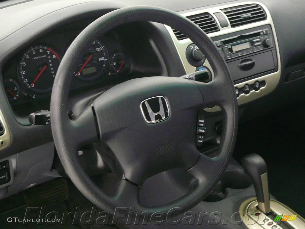 2001 Civic EX Sedan - Nighthawk Black Pearl / Gray photo #17