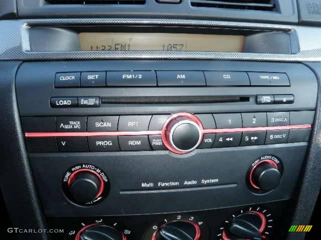 2004 MAZDA3 s Hatchback - Titanium Gray Metallic / Black/Red photo #22