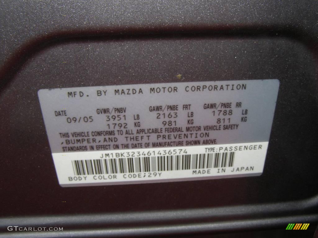 2006 MAZDA3 s Touring Sedan - Titanium Gray Metallic / Black/Red photo #15