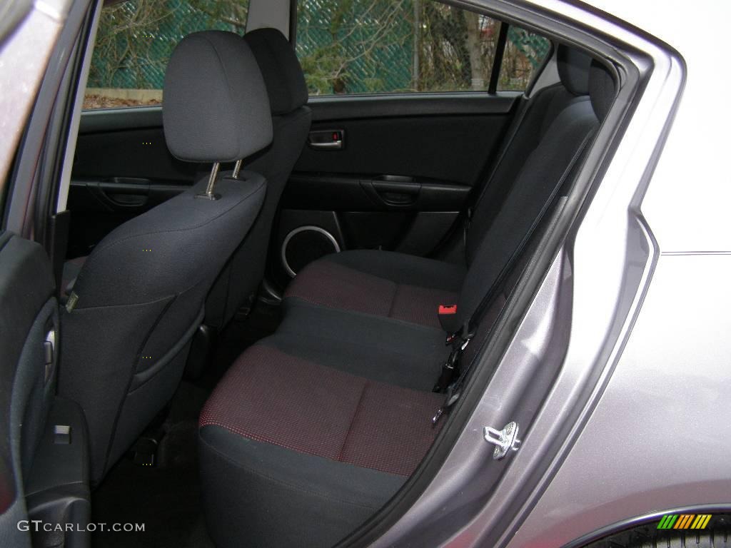 2006 MAZDA3 s Touring Sedan - Titanium Gray Metallic / Black/Red photo #21