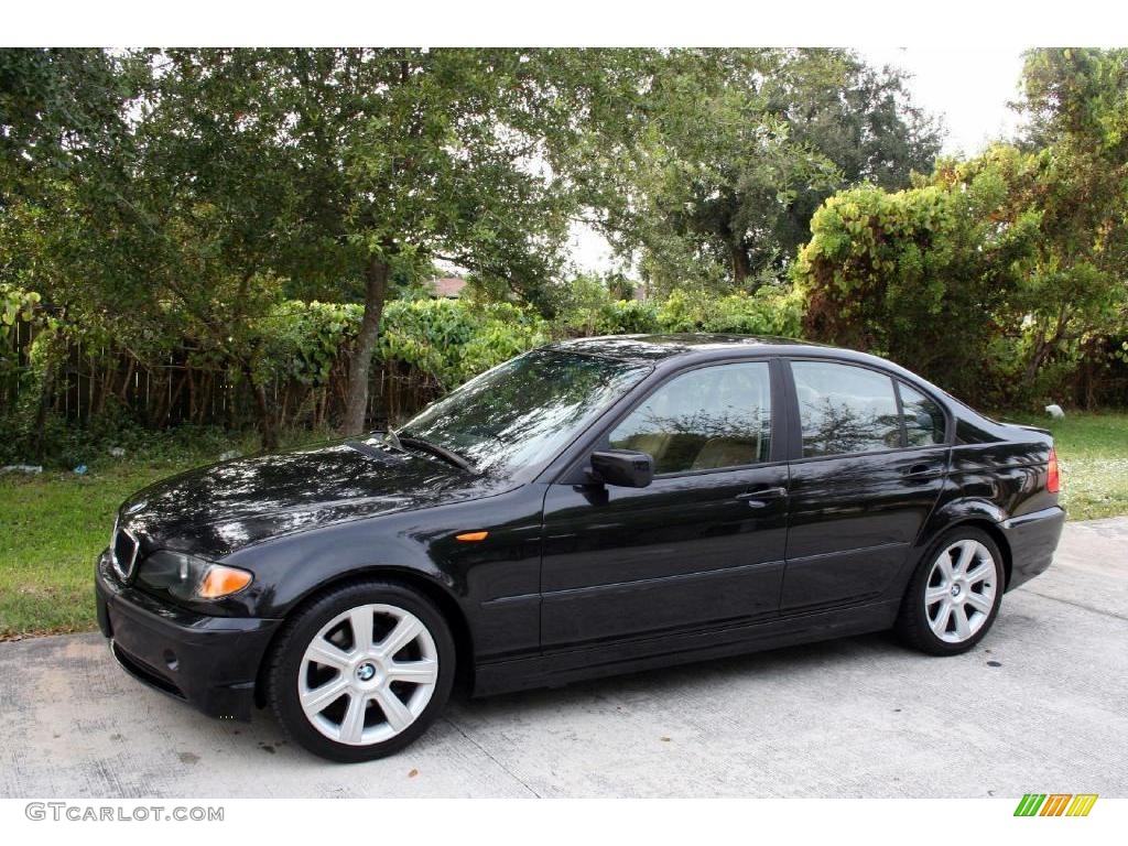 2003 3 Series 325i Sedan - Jet Black / Natural Brown photo #3