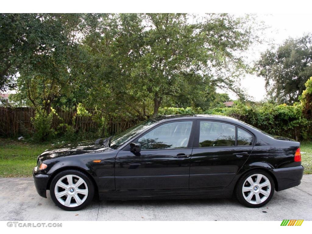 2003 3 Series 325i Sedan - Jet Black / Natural Brown photo #4