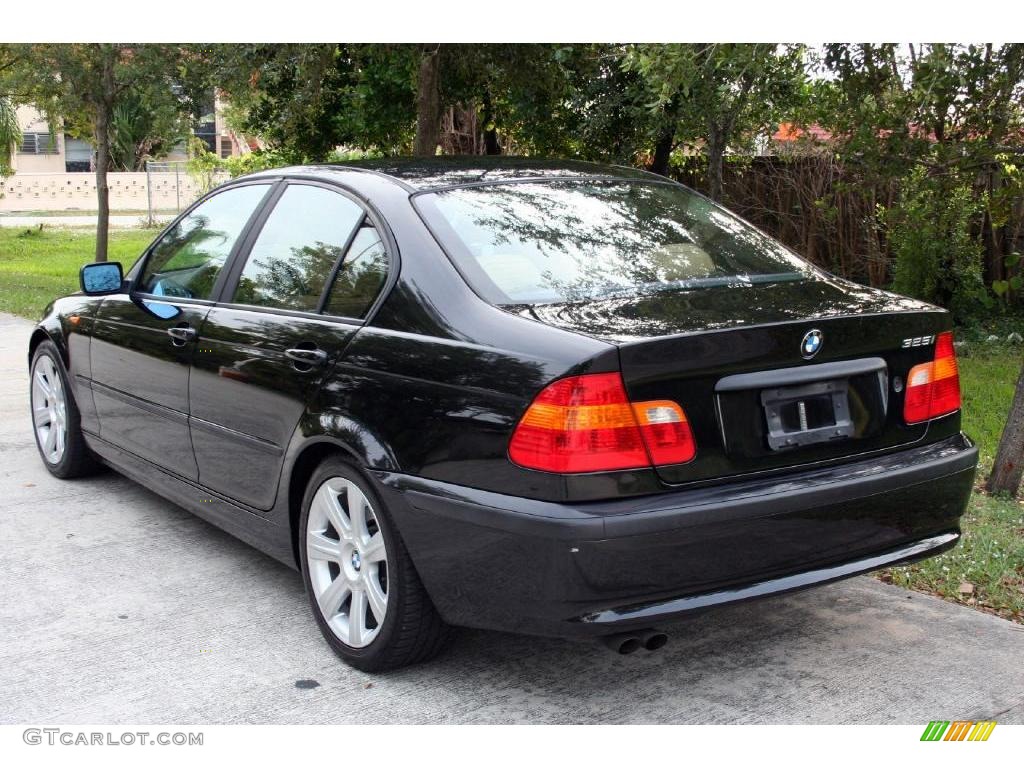 2003 3 Series 325i Sedan - Jet Black / Natural Brown photo #8