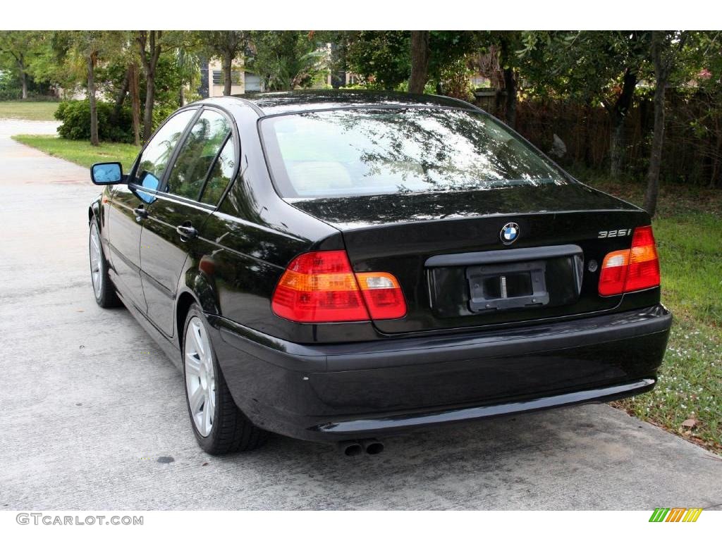 2003 3 Series 325i Sedan - Jet Black / Natural Brown photo #9