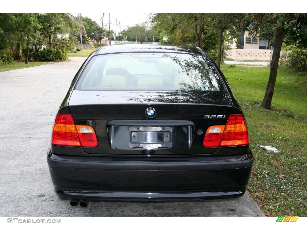 2003 3 Series 325i Sedan - Jet Black / Natural Brown photo #10