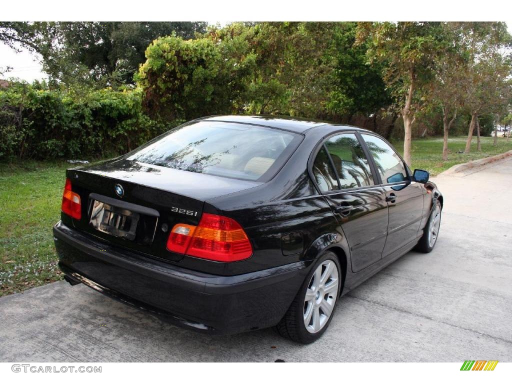 2003 3 Series 325i Sedan - Jet Black / Natural Brown photo #11