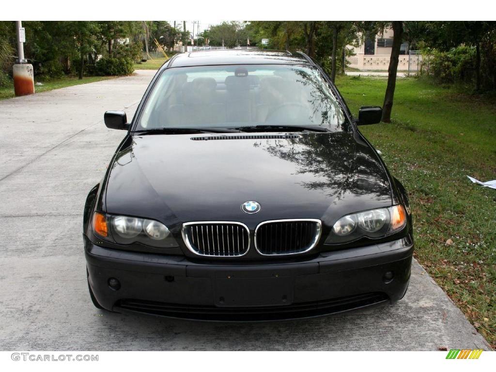 2003 3 Series 325i Sedan - Jet Black / Natural Brown photo #19