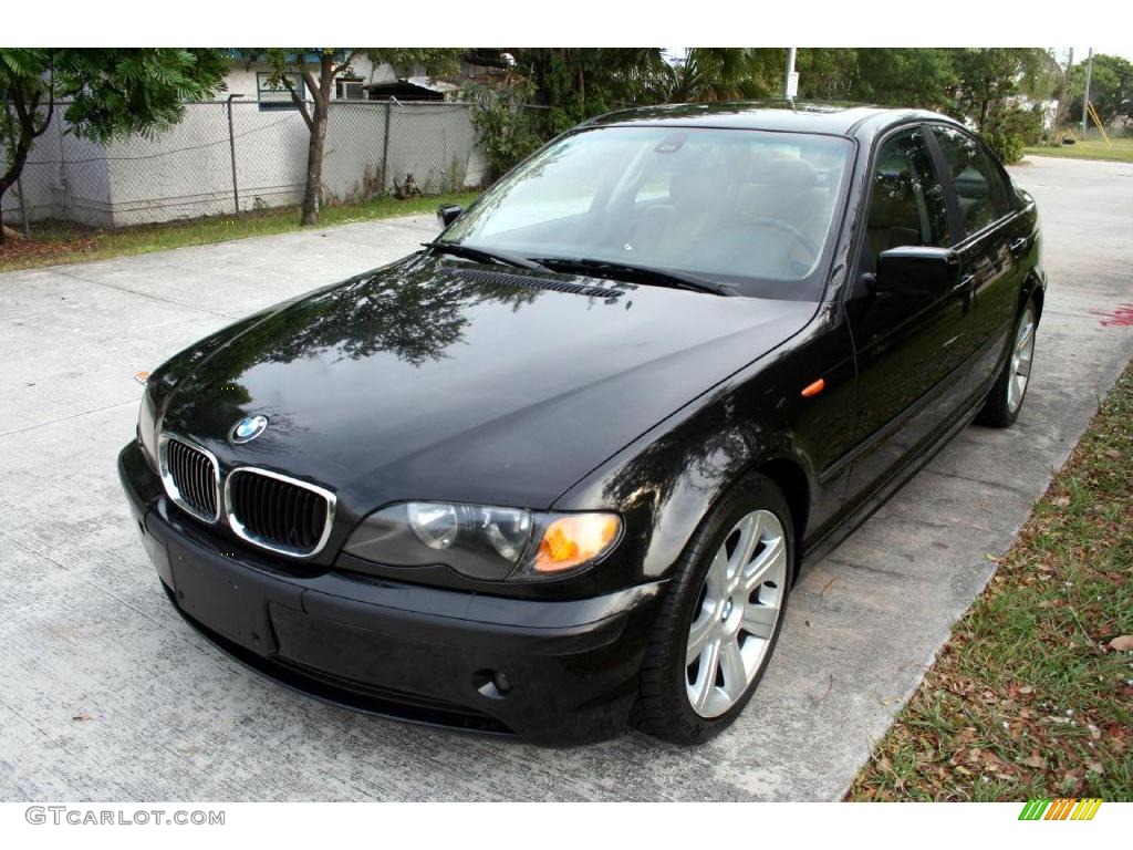 2003 3 Series 325i Sedan - Jet Black / Natural Brown photo #22