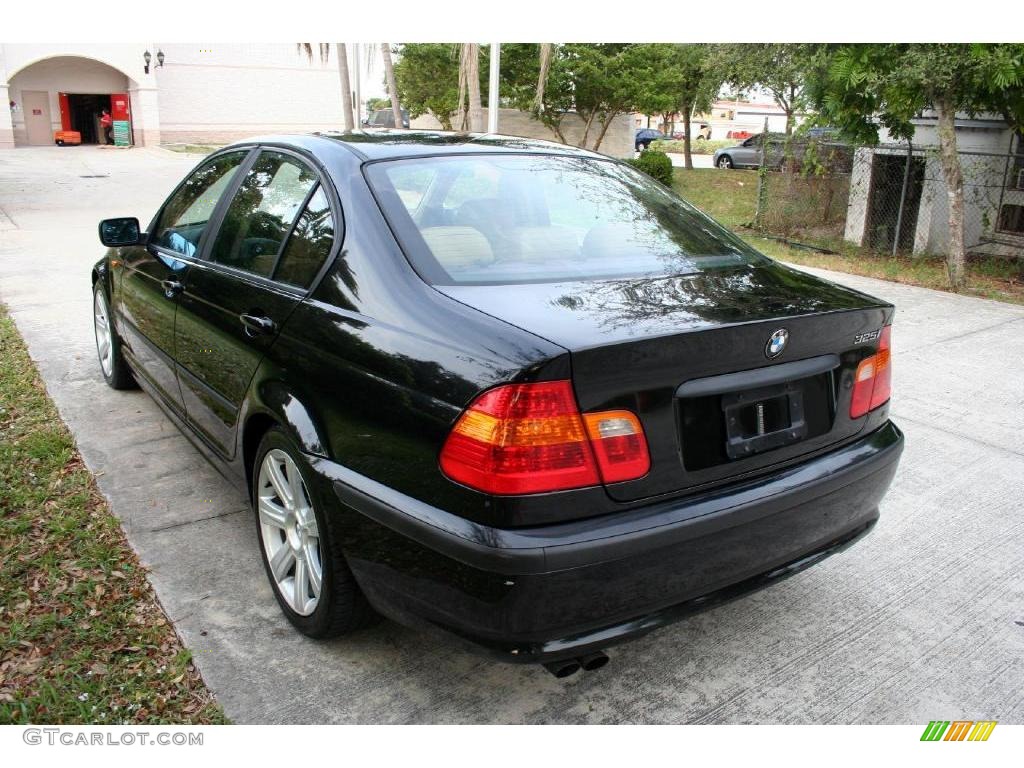 2003 3 Series 325i Sedan - Jet Black / Natural Brown photo #23