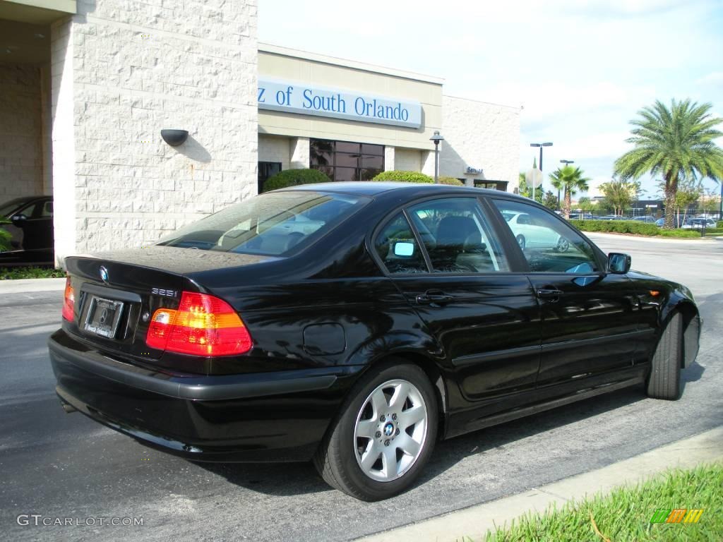 2003 3 Series 325i Sedan - Jet Black / Black photo #6