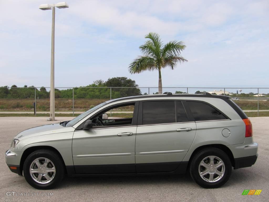 2004 Pacifica Touring - Satin Jade Green Pearl / Deep Jade/Light Taupe photo #4