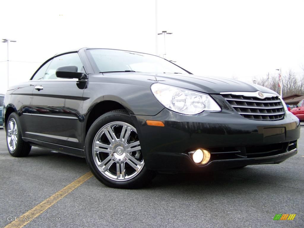 2008 Sebring Limited Hardtop Convertible - Brilliant Black Crystal Pearl / Medium Pebble Beige/Cream photo #1