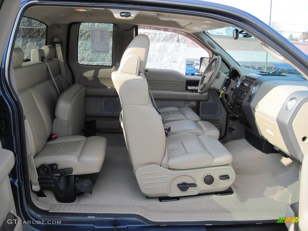2005 F150 Lariat SuperCab 4x4 - Medium Wedgewood Blue Metallic / Tan photo #6
