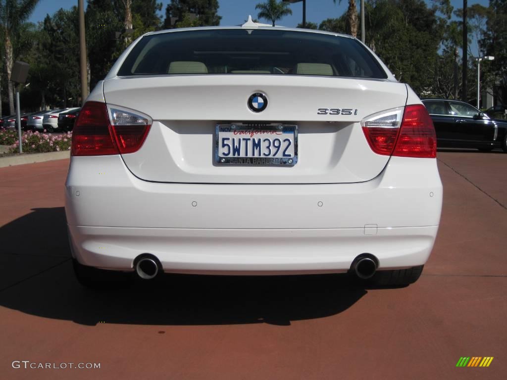 2007 3 Series 335i Sedan - Alpine White / Beige Dakota Leather photo #5