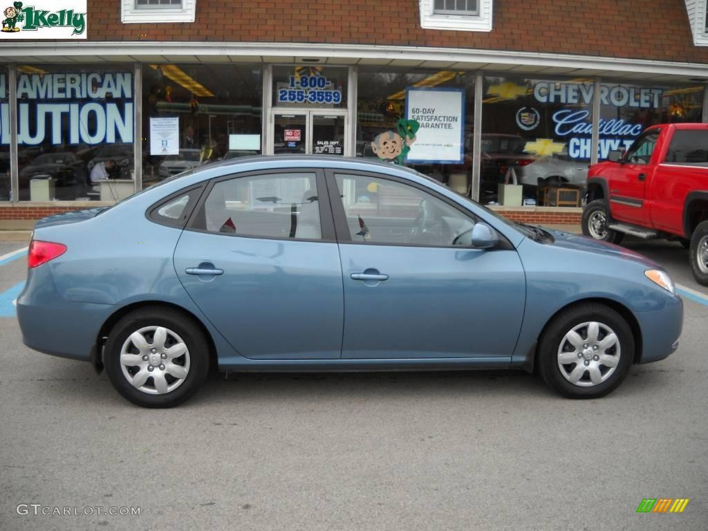 2007 Elantra GLS Sedan - Seattle Light Blue / Gray photo #2
