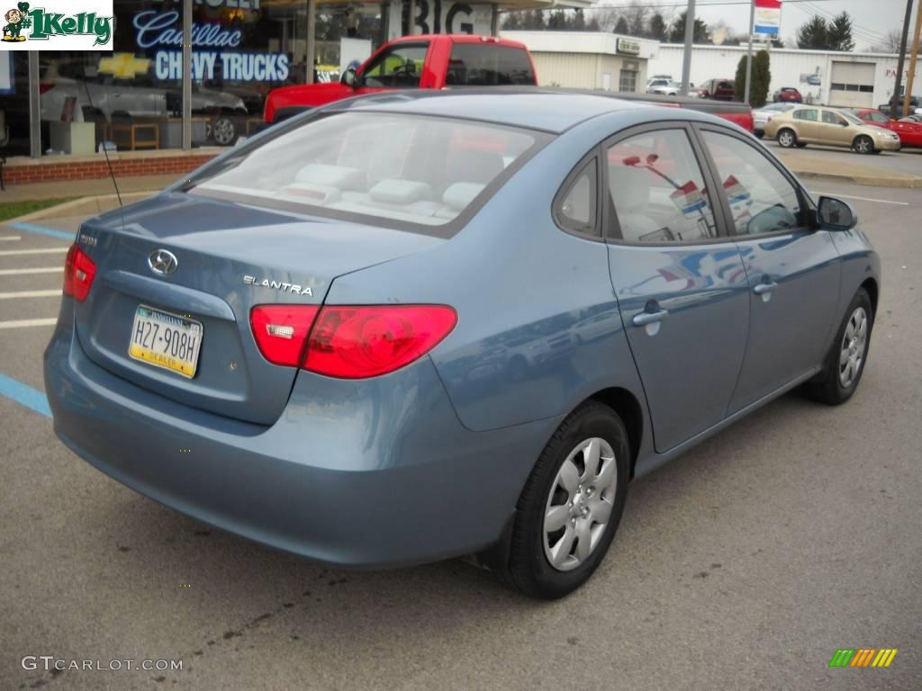 2007 Elantra GLS Sedan - Seattle Light Blue / Gray photo #3