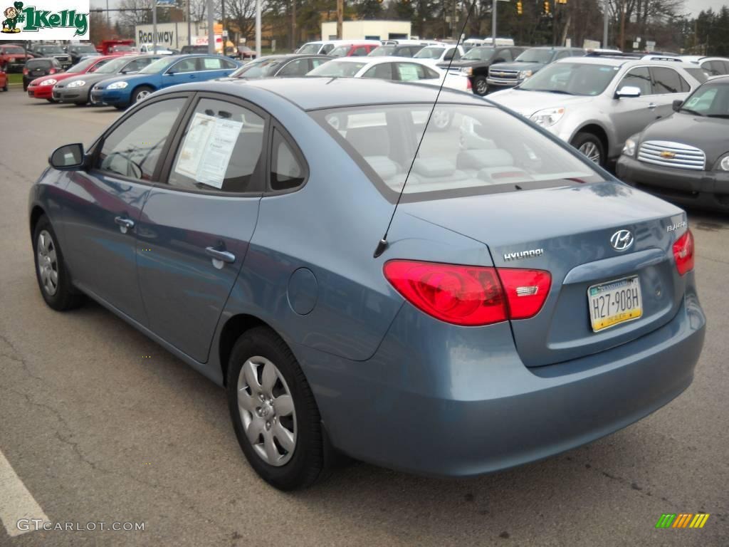 2007 Elantra GLS Sedan - Seattle Light Blue / Gray photo #5