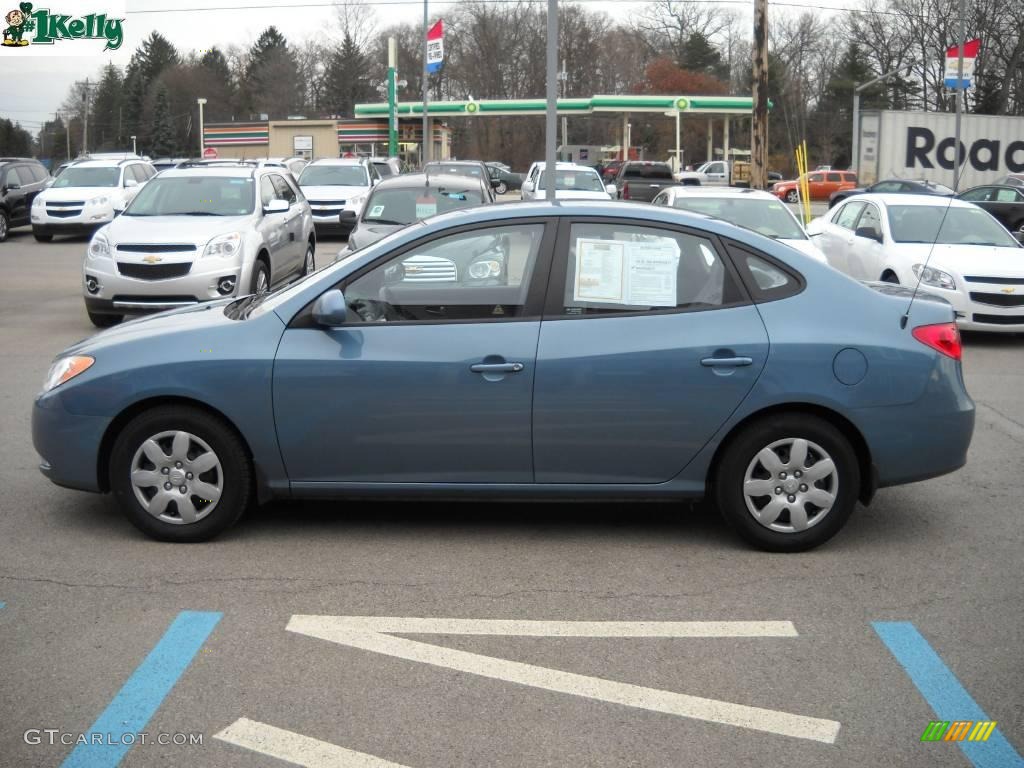 2007 Elantra GLS Sedan - Seattle Light Blue / Gray photo #6