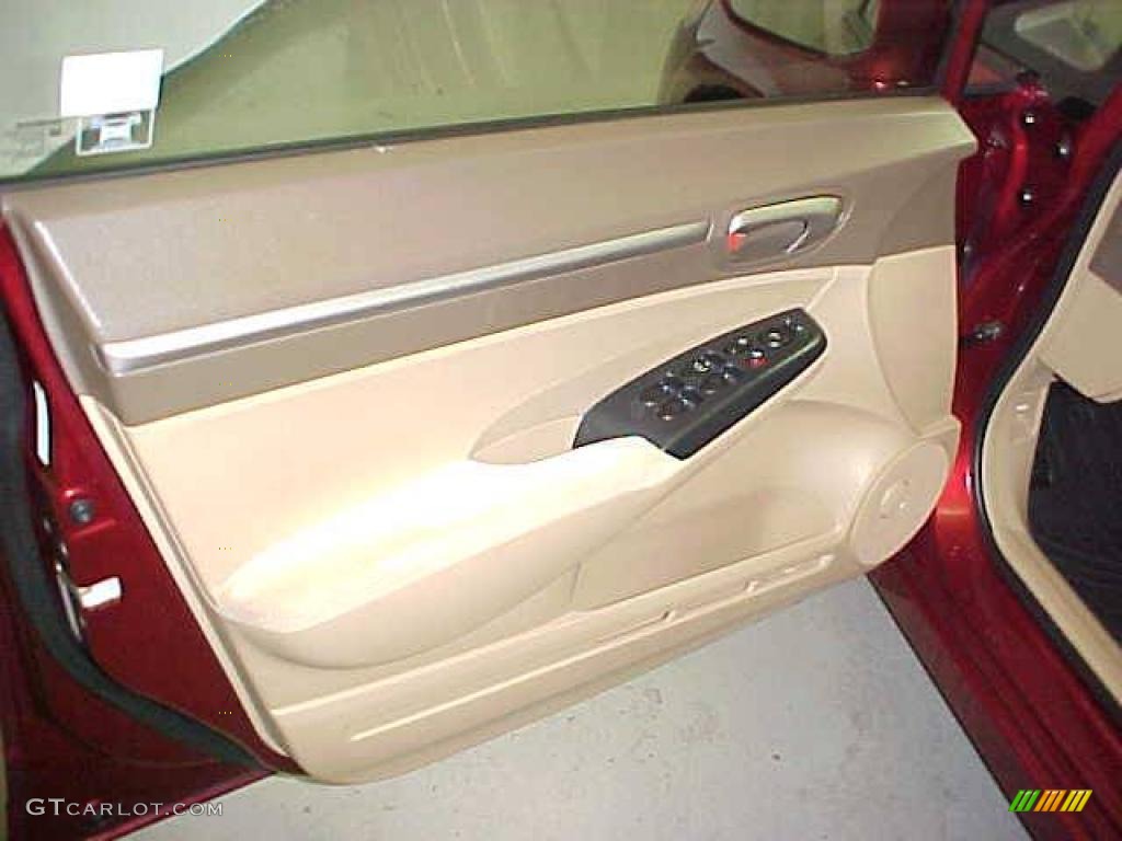 2007 Civic EX Sedan - Tango Red Pearl / Ivory photo #16