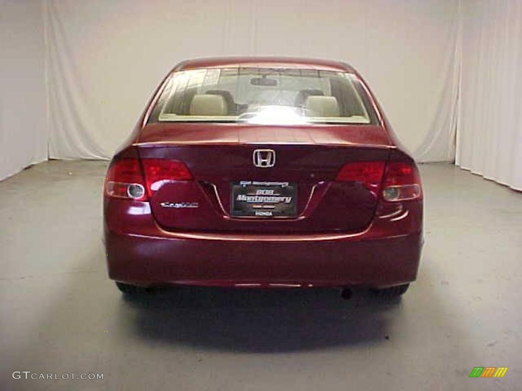 2007 Civic EX Sedan - Tango Red Pearl / Ivory photo #21