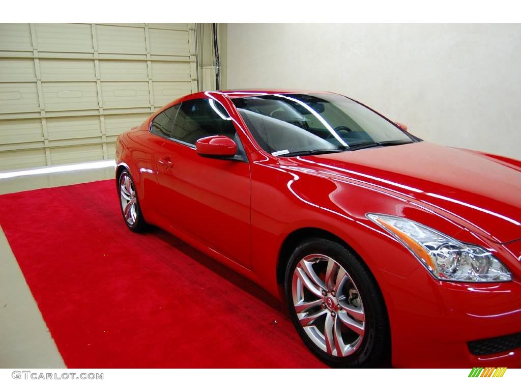 2008 G 37 Coupe - Vibrant Red / Stone photo #14