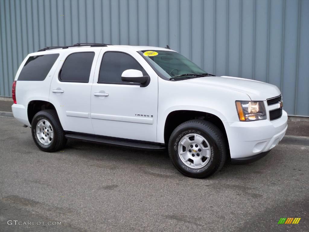 2007 Tahoe LT 4x4 - Summit White / Dark Titanium/Light Titanium photo #1