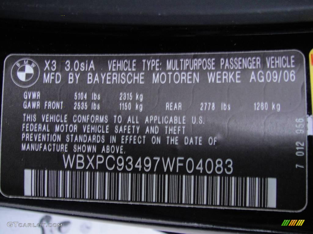 2007 X3 3.0si - Jet Black / Black photo #13
