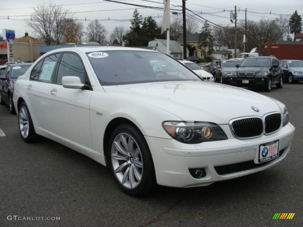 2007 7 Series 750i Sedan - Alpine White / Black photo #2