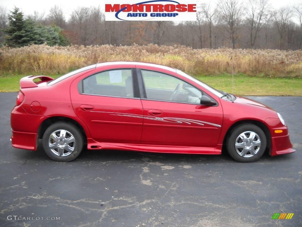 2005 Neon SXT - Blaze Red Crystal Pearlcoat / Taupe photo #1