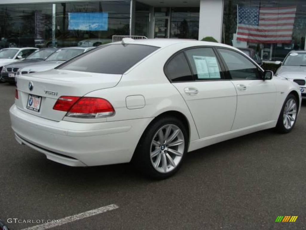 2007 7 Series 750i Sedan - Alpine White / Black photo #8