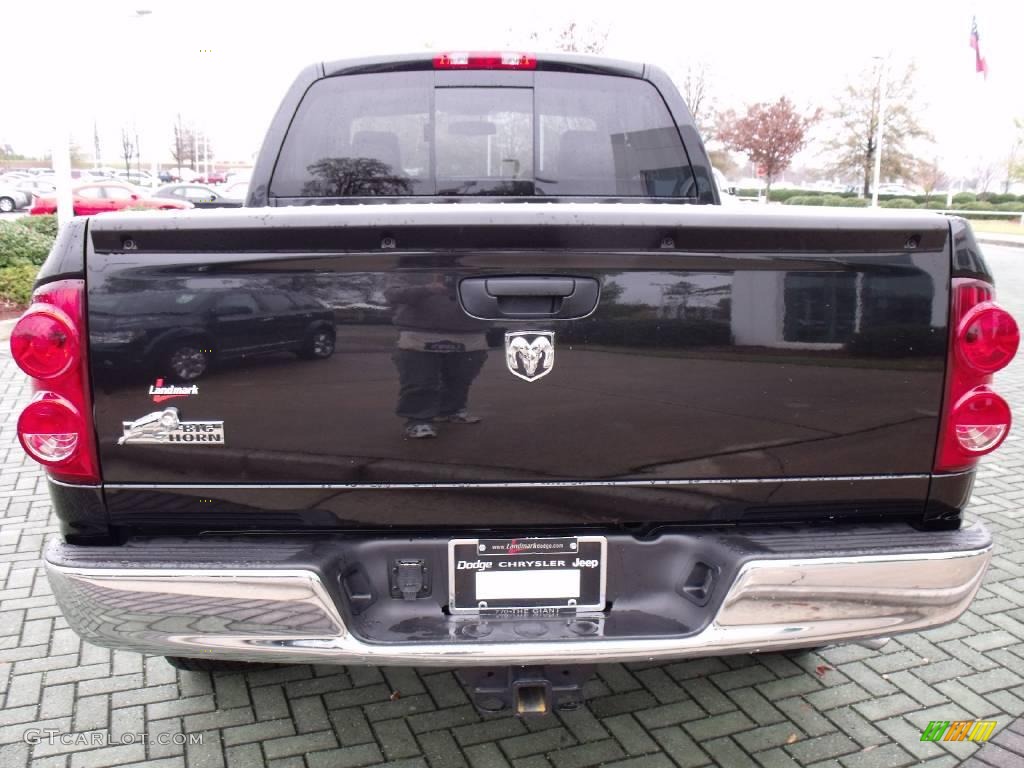 2008 Ram 1500 Big Horn Edition Quad Cab - Brilliant Black Crystal Pearl / Medium Slate Gray photo #4