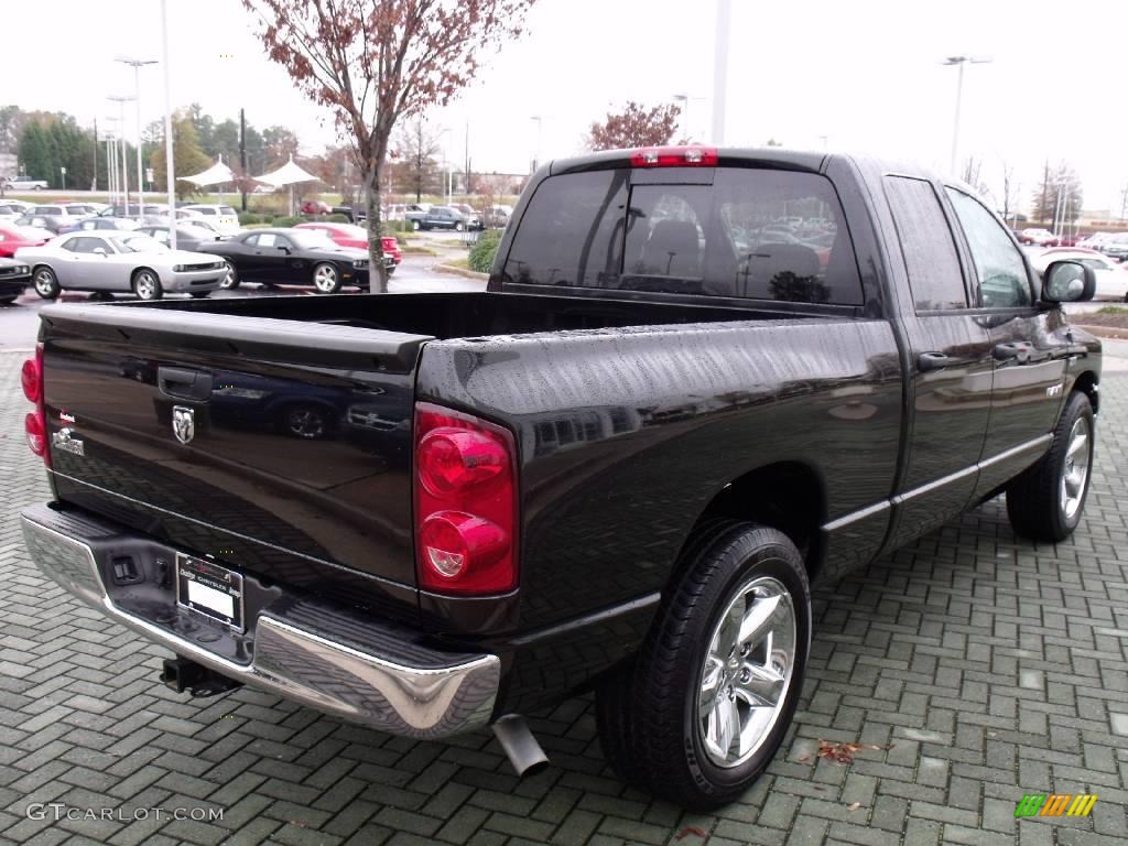 2008 Ram 1500 Big Horn Edition Quad Cab - Brilliant Black Crystal Pearl / Medium Slate Gray photo #5