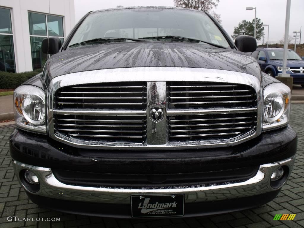 2008 Ram 1500 Big Horn Edition Quad Cab - Brilliant Black Crystal Pearl / Medium Slate Gray photo #8