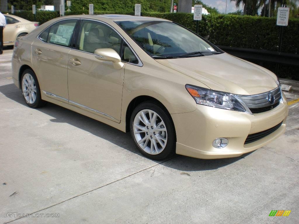 2010 HS 250h Hybrid Premium - Golden Almond Metallic / Parchment photo #1