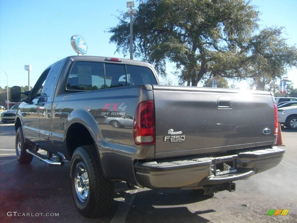 2003 F250 Super Duty FX4 SuperCab 4x4 - Dark Shadow Grey Metallic / Dark Flint Grey photo #5