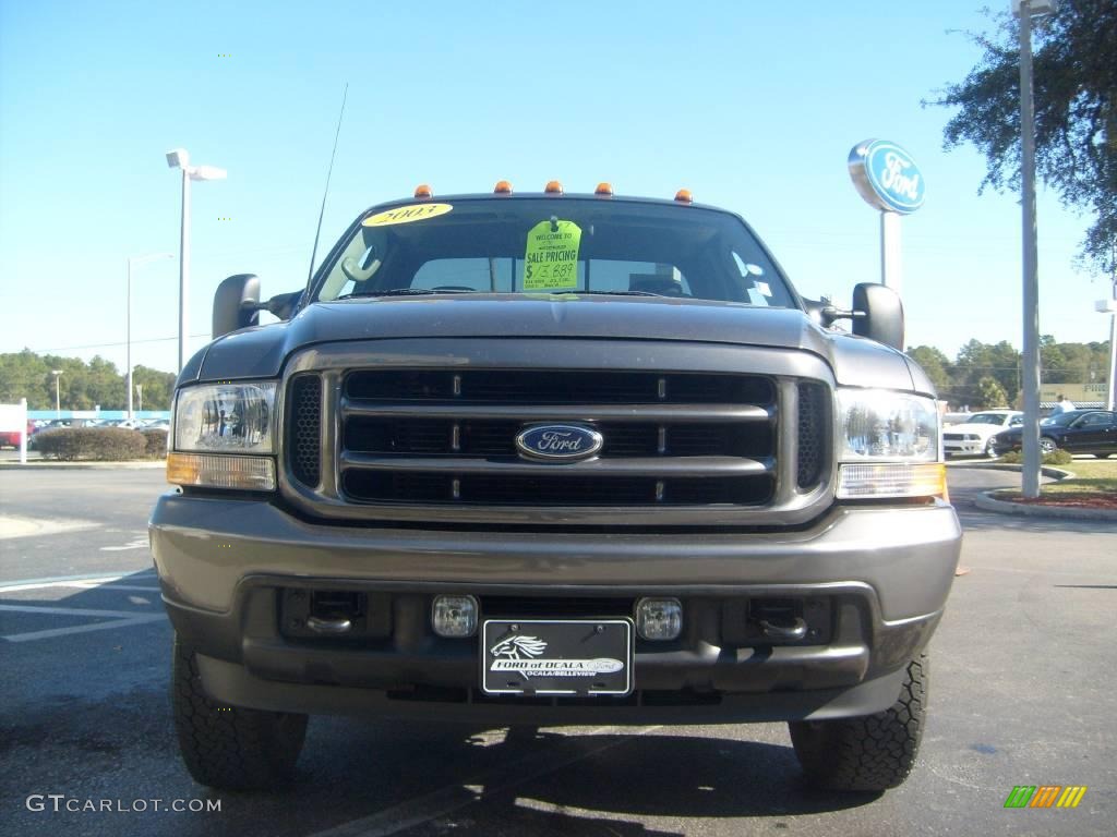 2003 F250 Super Duty FX4 SuperCab 4x4 - Dark Shadow Grey Metallic / Dark Flint Grey photo #8