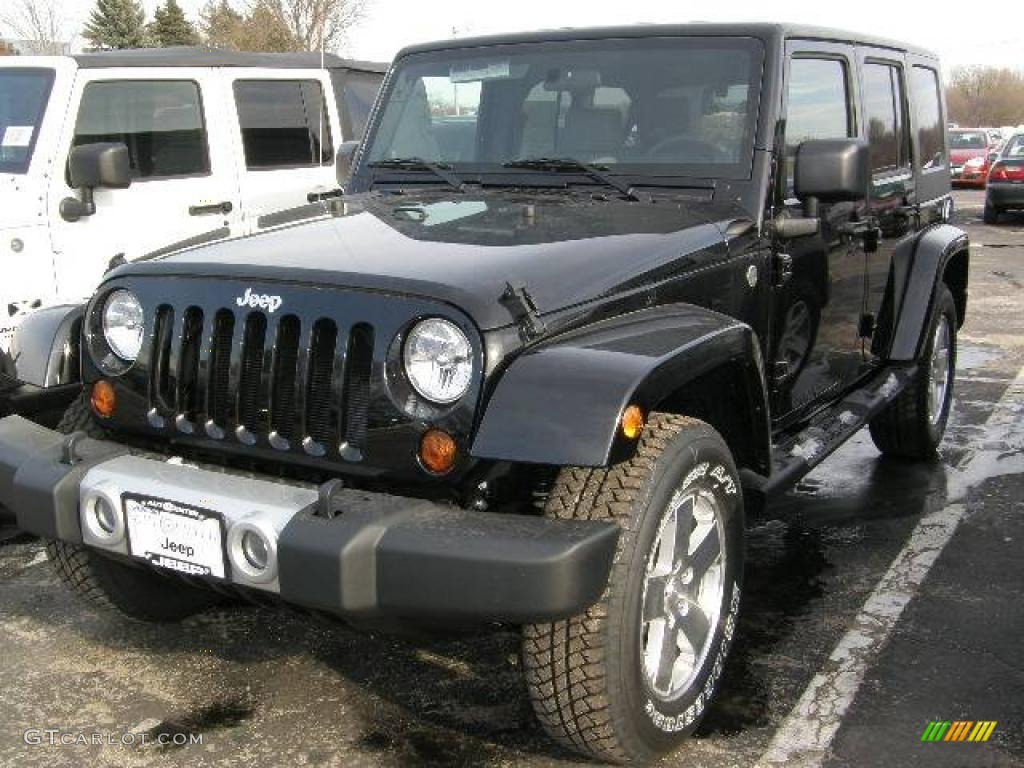 2009 Wrangler Unlimited Sahara 4x4 - Black / Dark Slate Gray/Medium Slate Gray photo #1