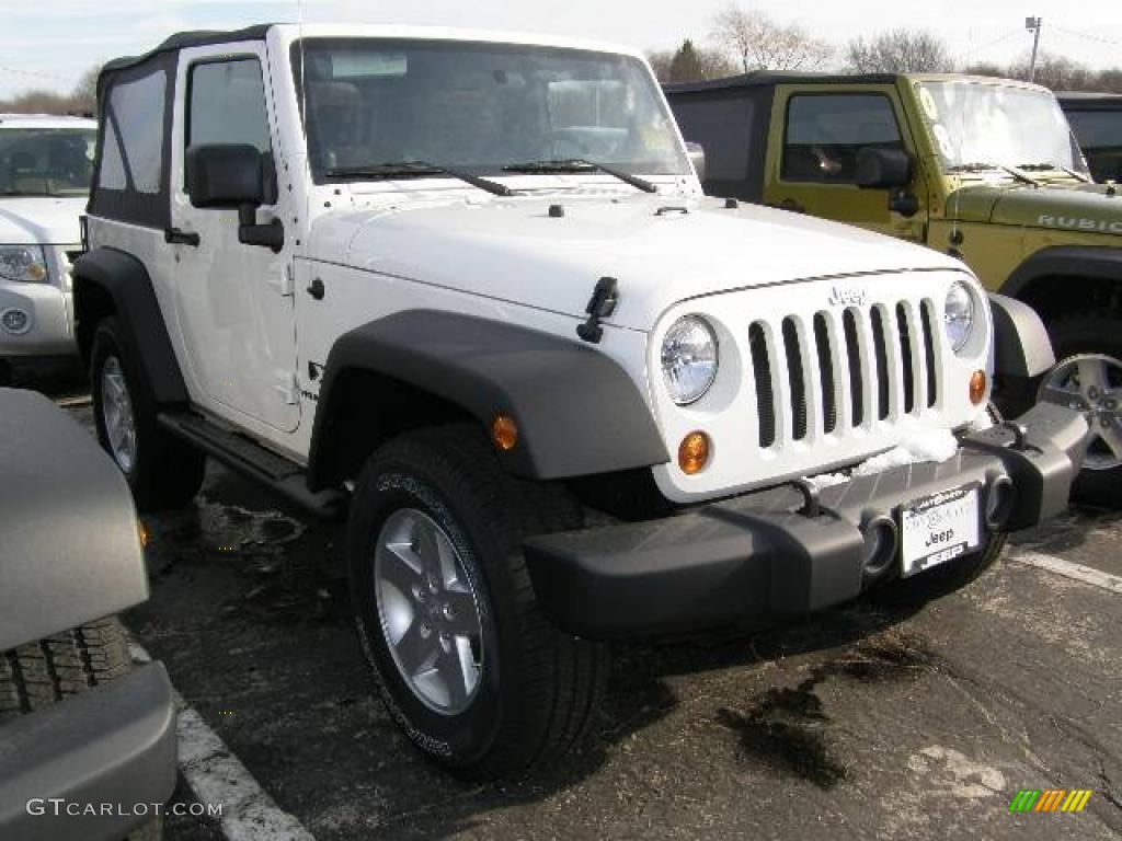 2009 Wrangler X 4x4 - Stone White / Dark Khaki/Medium Khaki photo #3