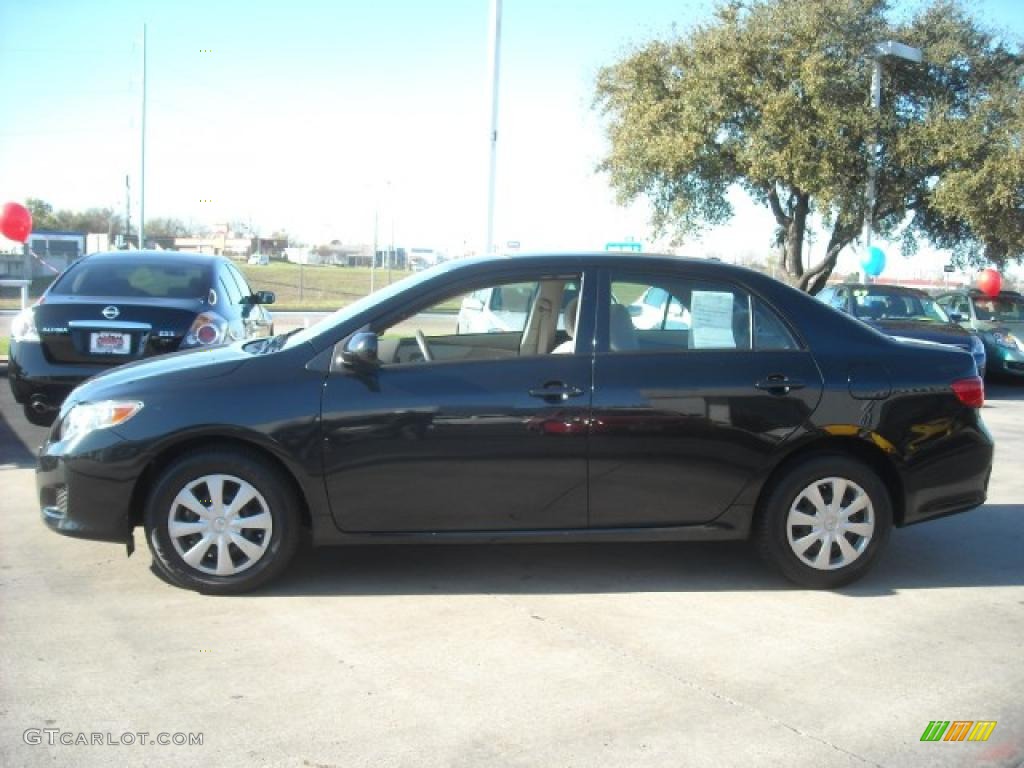 2009 Corolla LE - Black Sand Pearl / Ash photo #1