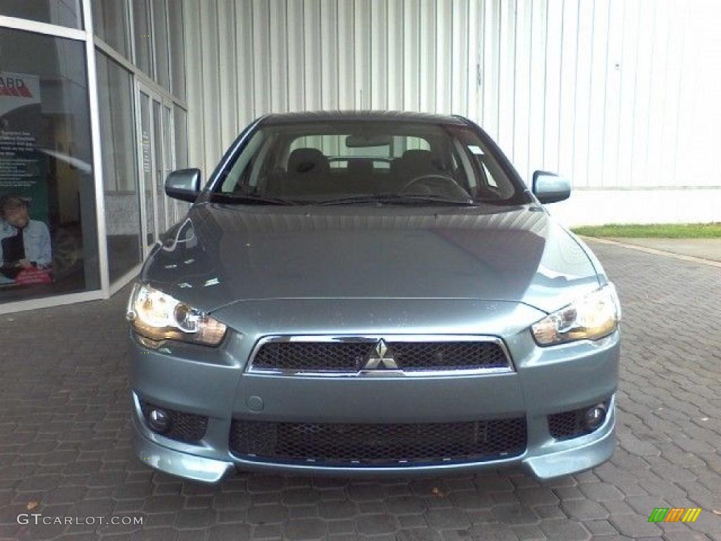 2008 Lancer GTS - Aqua Metallic / Black photo #2