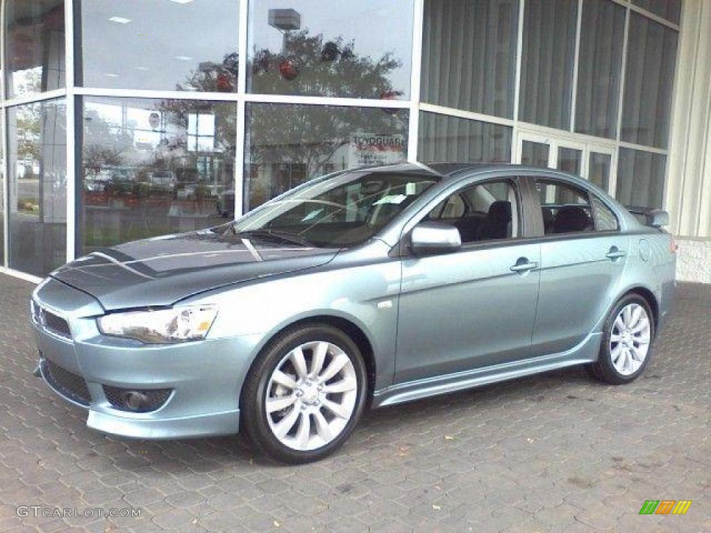 2008 Lancer GTS - Aqua Metallic / Black photo #19