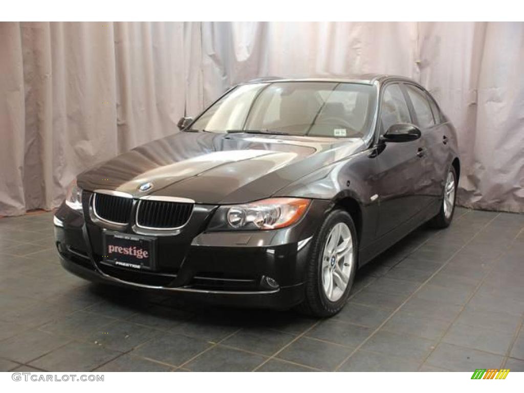 2008 3 Series 328xi Sedan - Jet Black / Terra Dakota Leather photo #1