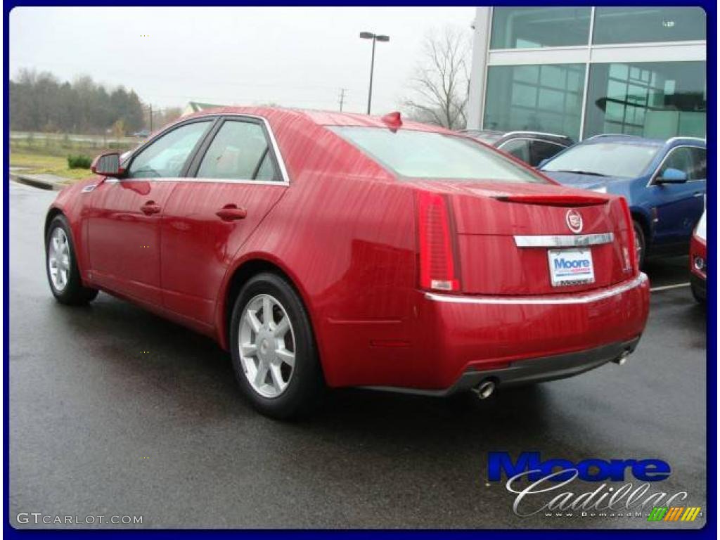 2009 CTS Sedan - Crystal Red / Cashmere/Cocoa photo #16